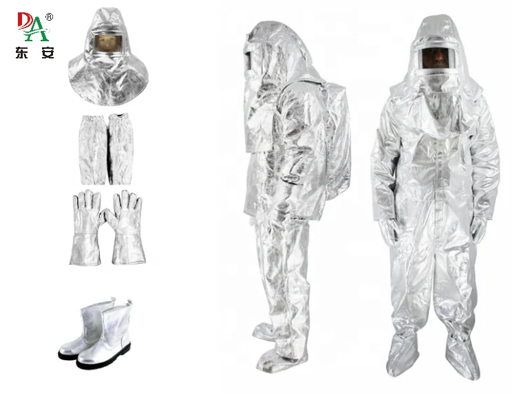 1000 degrees Anti radiation Aluminized fire fighting suits  anti heat  suit
