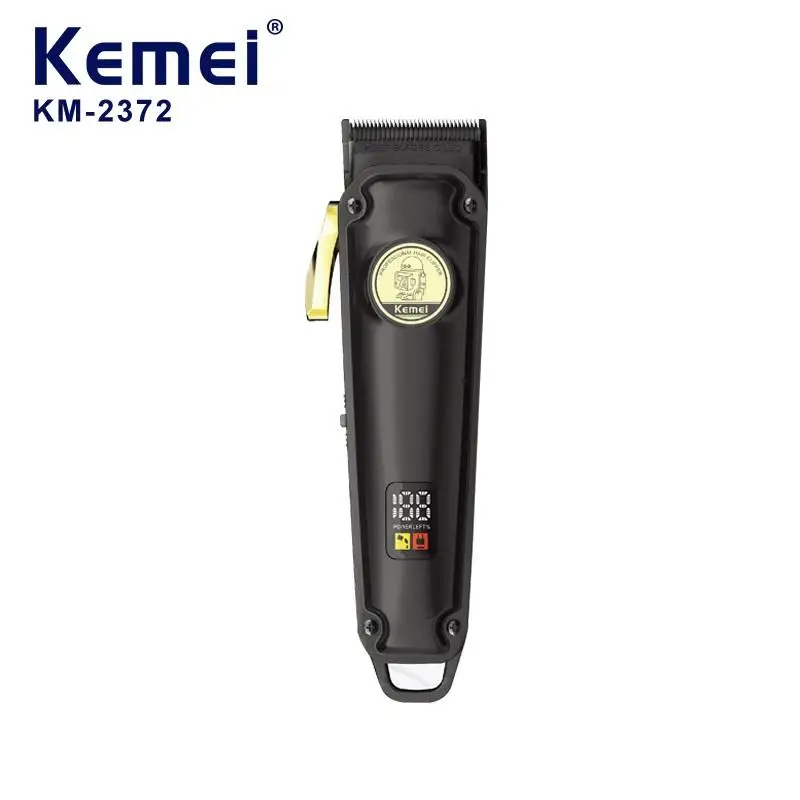 New Product Professional KEMEI km-2372 Barber Clippers Cordless Hair Cutting Machine Clippers With Charging Base