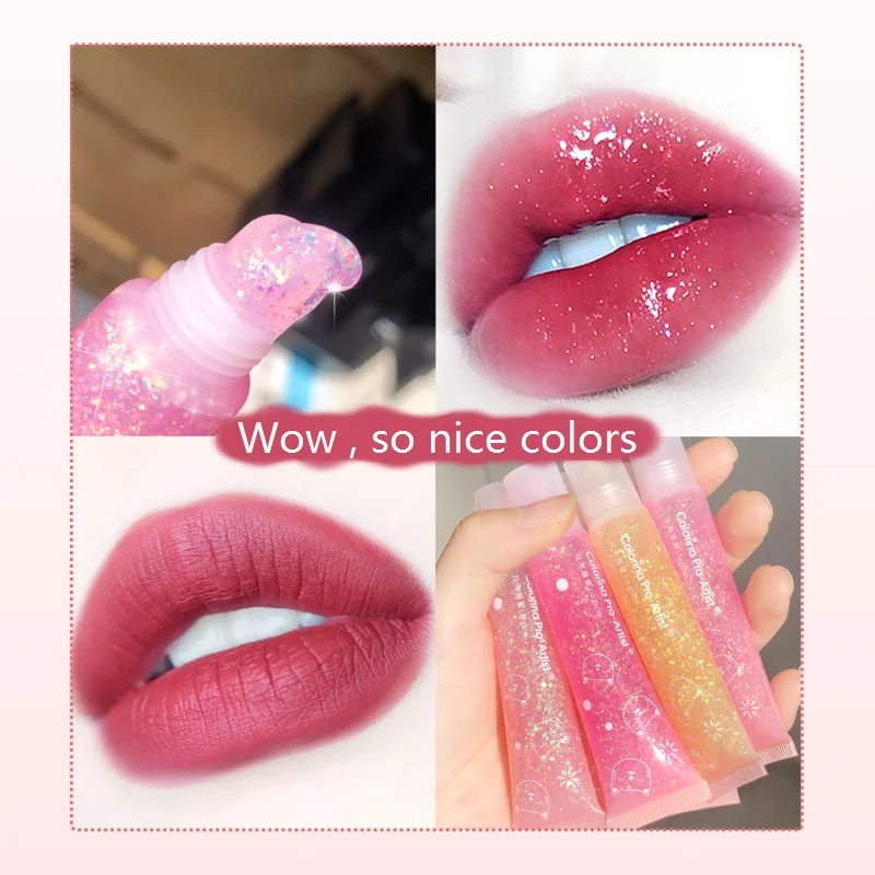 14ml cosmetics makeup lip gloss fruity smell customized low prices high pigment shimmer lip gloss