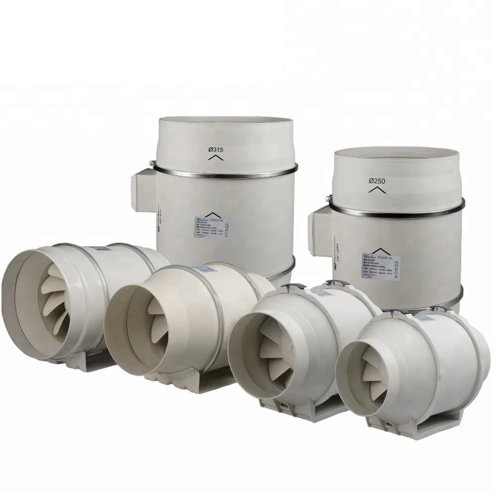 5 Inch In-line Duct Fan Mixed Flow Customized Logo Brand