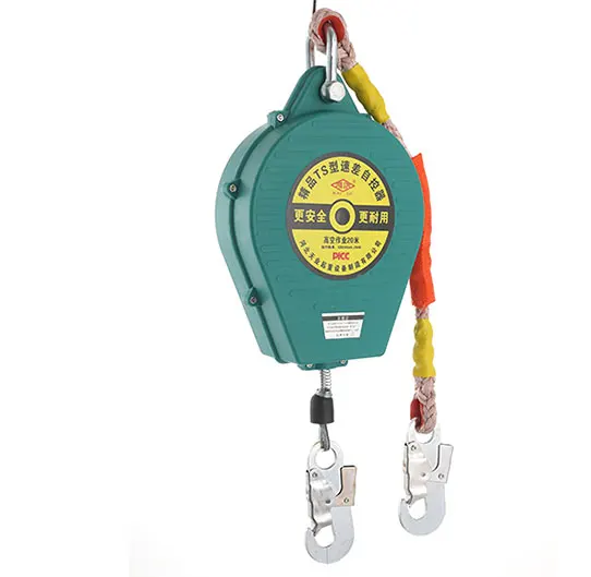 2024 Hot Sale Double Lock Safety Protection Wire Rope Telescopic Fall Arrester For Aerial Work