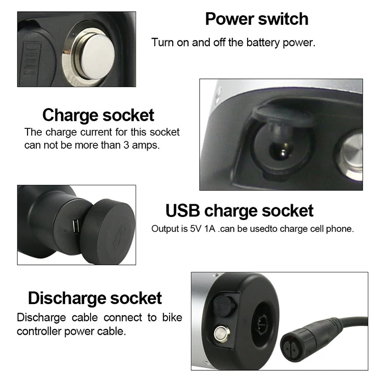 Unitpackpower 36v  lithium ion battery ebike battery 36v 10.5ah electric bike small kettle shape for bike