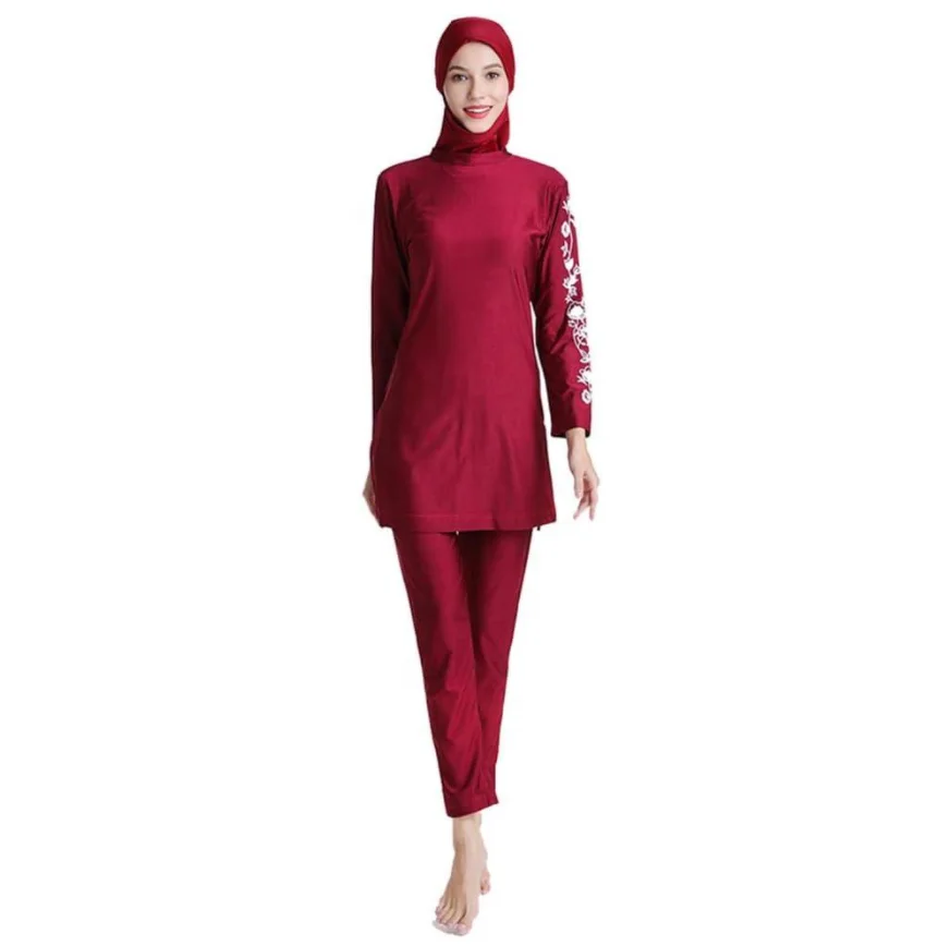Muslim Swimwear Women Modest Islamic Burkini Swimsuit Full Coverage Bathing Suit with Hijab 3pcs Sun Protection Size S-6XL