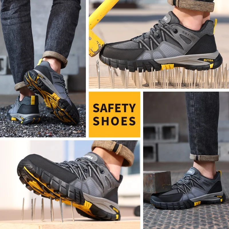 GUYISA Unisex Insulated Safety Shoes 10KV for Outdoor Welding for All Seasons Made from Microfiber Leather