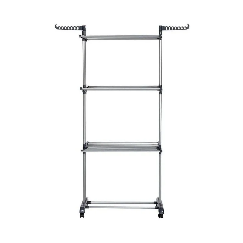 3-уровневый компактный стеллаж для сушки ткани выдвижной складной органайзер хранения шкафа с подвижными слоями