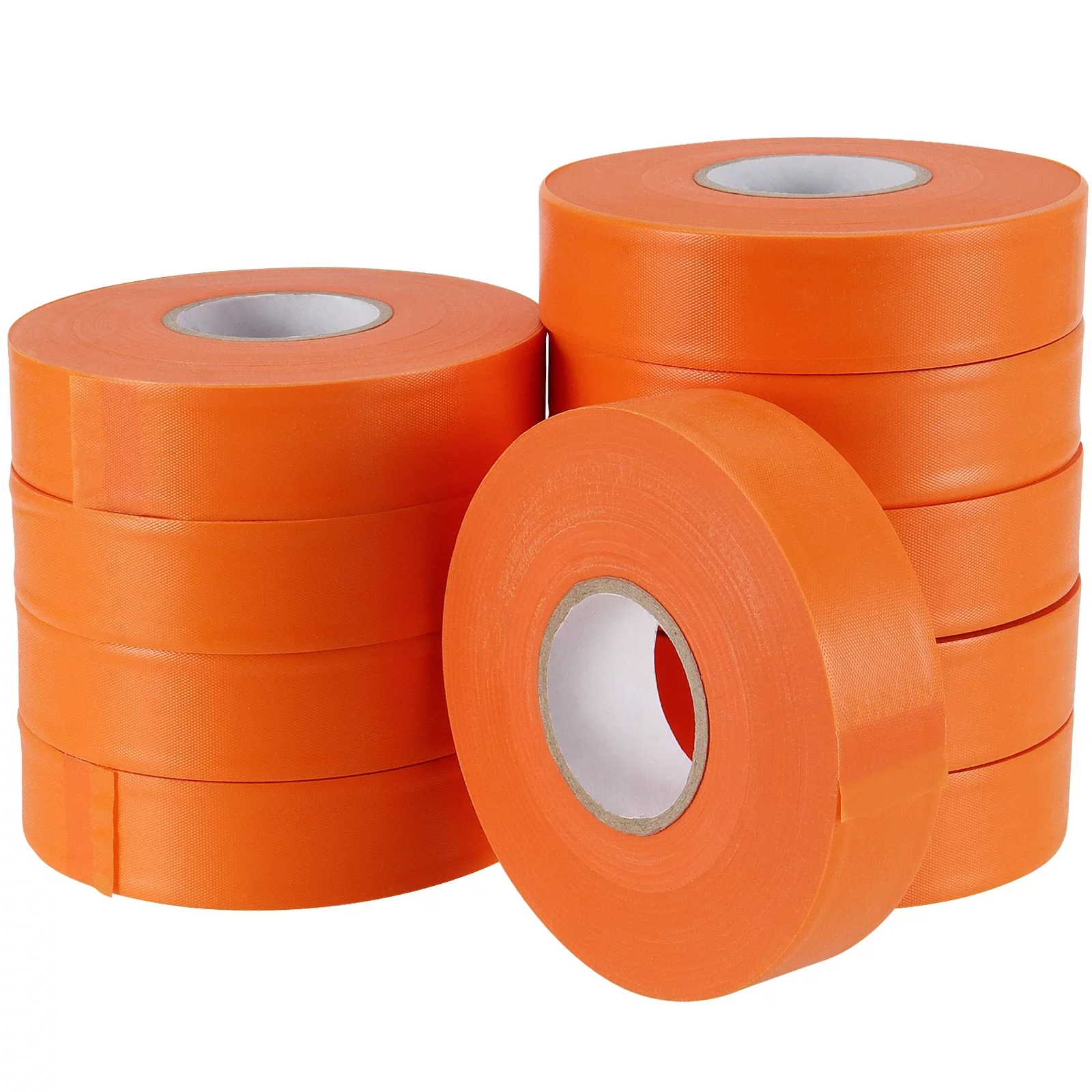 25mm*50m 100m 70um 50um Non-Adhesive Surveyor Marking Ribbon Roll Orange Flagging Tape