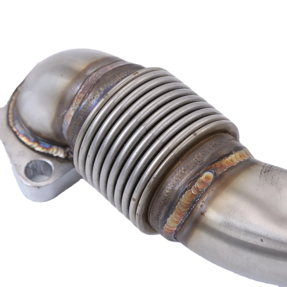 Stainless Steel exhaust Up Pipe with Gaskets For 01-04  GMC Chevy Silverado 6.6L LML Duramax