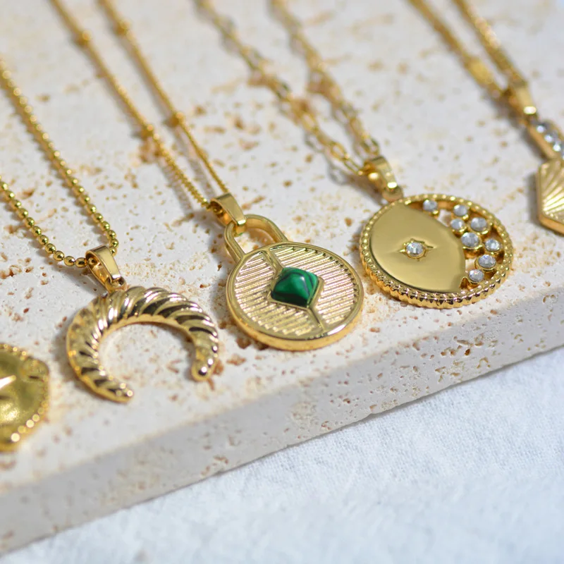 Necklace pendant accessories Stainless steel cross-border explosive factory wholesale a variety of DIY natural stone dripping oi