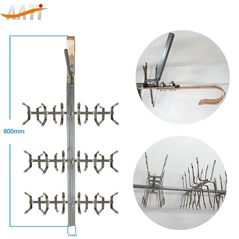 Titanium racks Jigs  for anodizing split fingers titanium clips titanium anodize rack