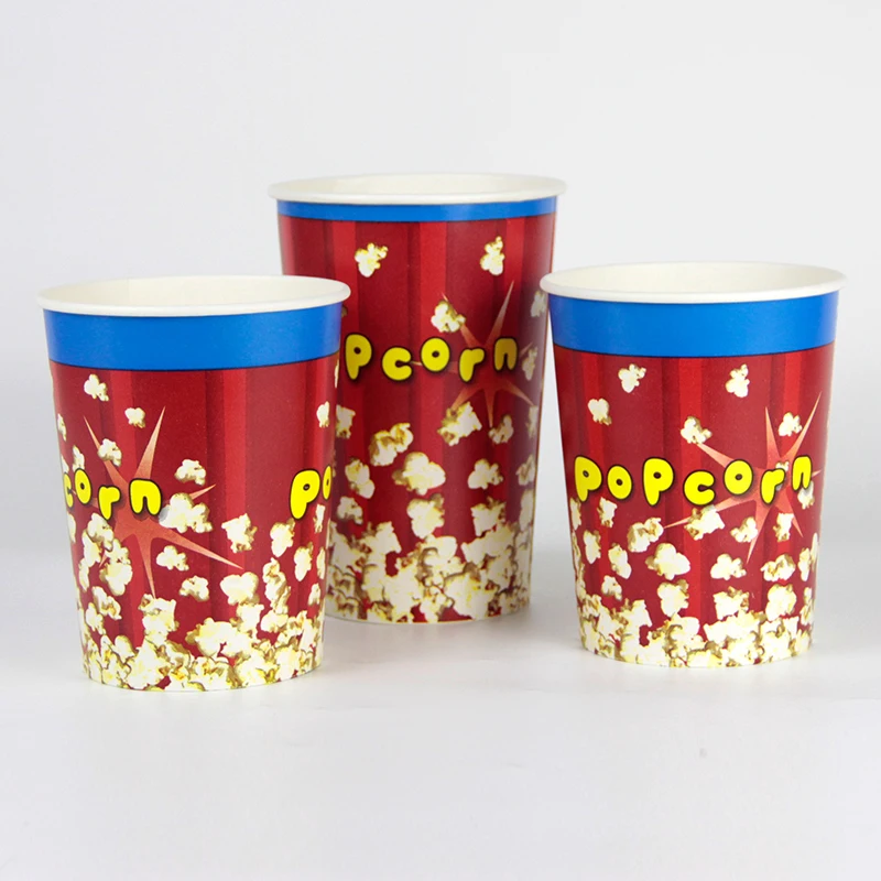 Wholesale High Quality Customize Logo Design Printing Food Container Disposable Paper Popcorn Buckets