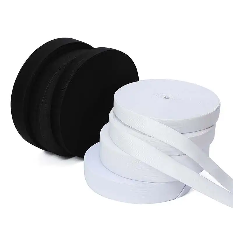 Free sample high quality ribbon fitness Flat Knitted Elastic chair webbing wrist Elastic Band for underwear