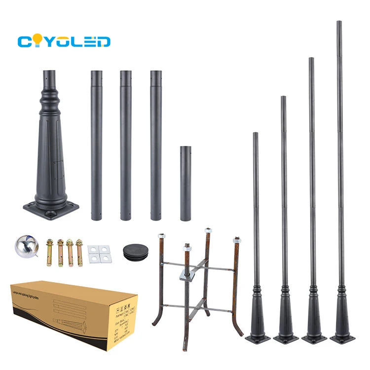 COYOLED Nordic Street Solar Lights Splicing Pole Iron Q235 Steel Light Poles Outdoor Galvanized Street Light