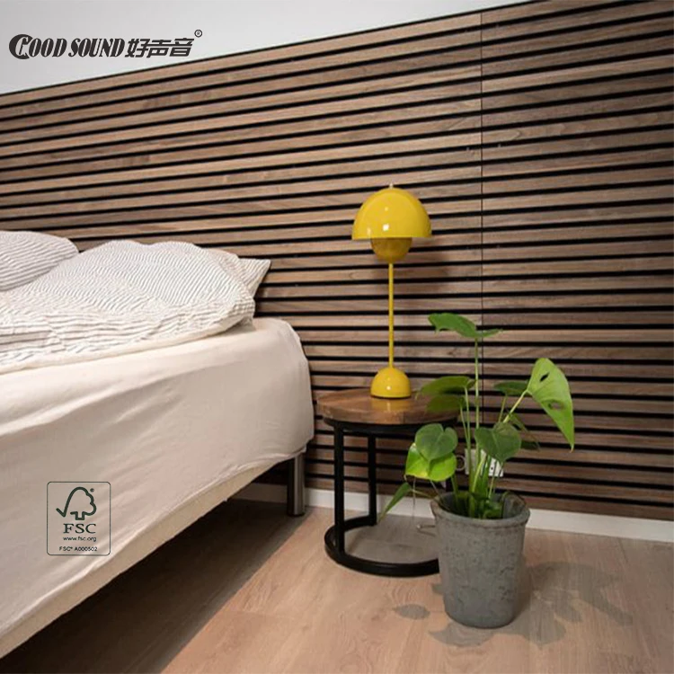 GoodSound Oak Grooved Indoor Wood Hout Buiten Eco-Friendly Natural Akupanels Chinese Manufacturer Price Acoustic Panel
