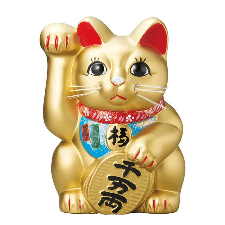 Цветные узоры Золотая монета frngshui украшения керамическая счастливая кошка для покупки