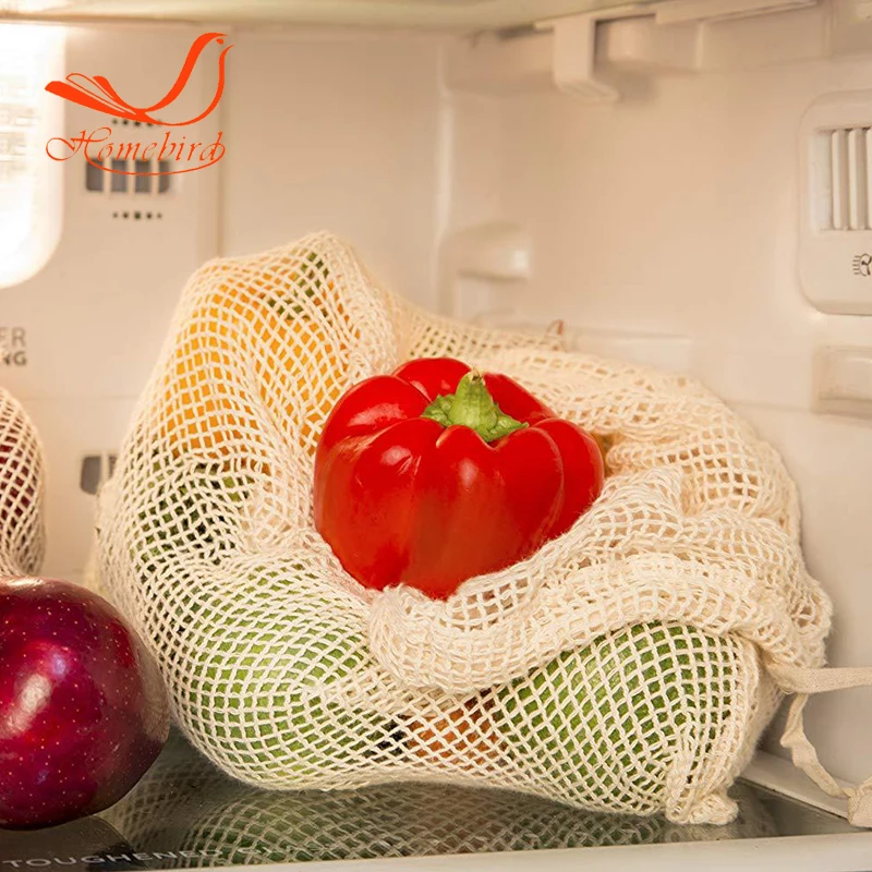  Cheap Large Reusable Organic Cotton Tote Mesh Shopping String Net bag For Vegetables And