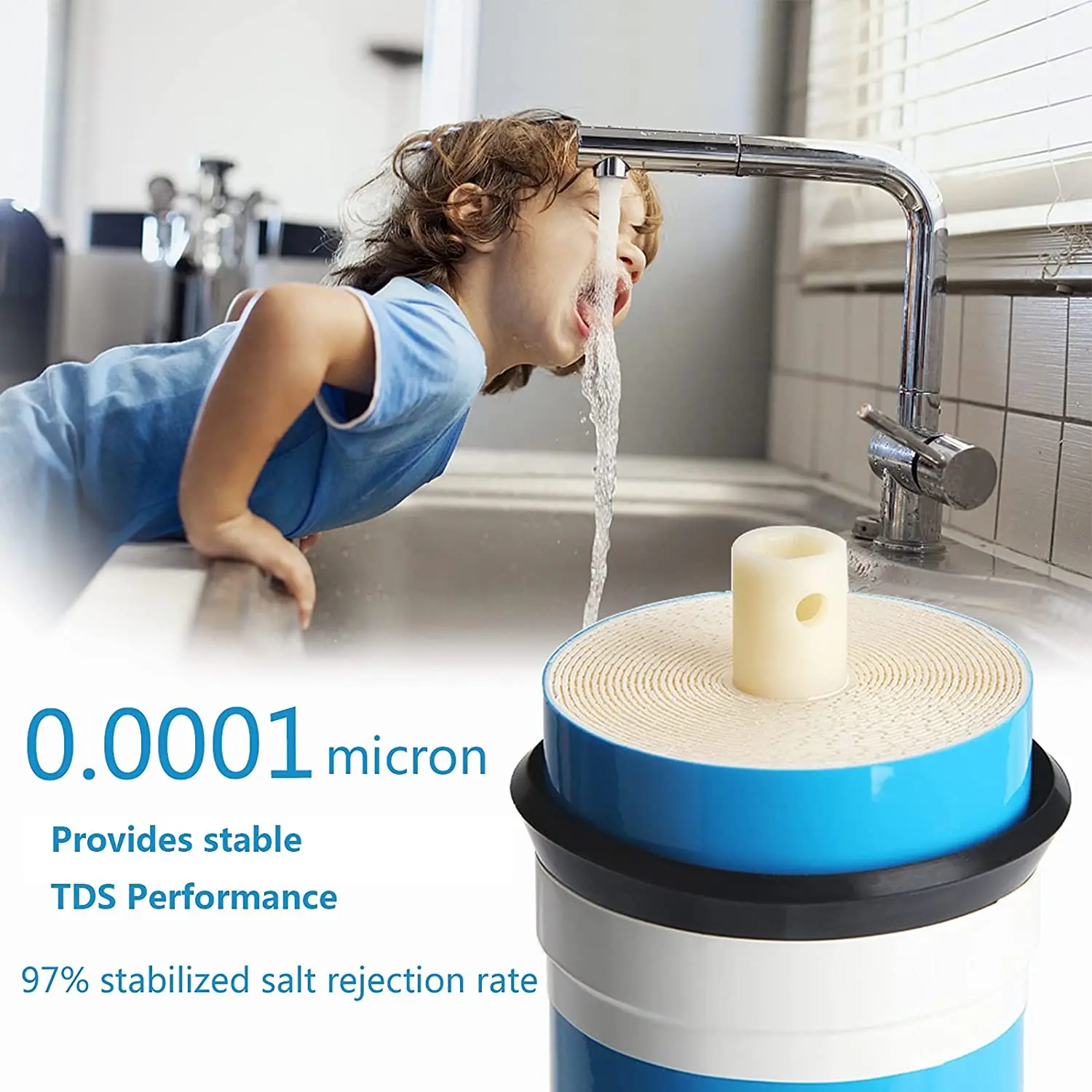 Residential Tap Water High Desalination Rate Ro Membran 3213 600 GPD  Korea CSM 3213-600 Domestic RO Membrane for High TDS