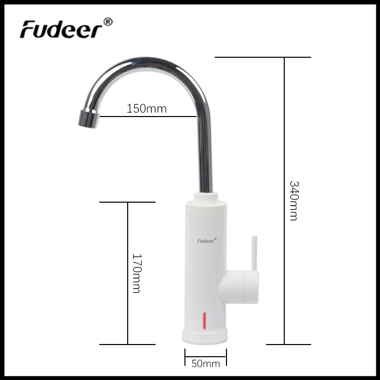 OEM 3000W Kitchen torneiras Instant Heater Hot Water Tap Electric Faucet With Temperature Regulator