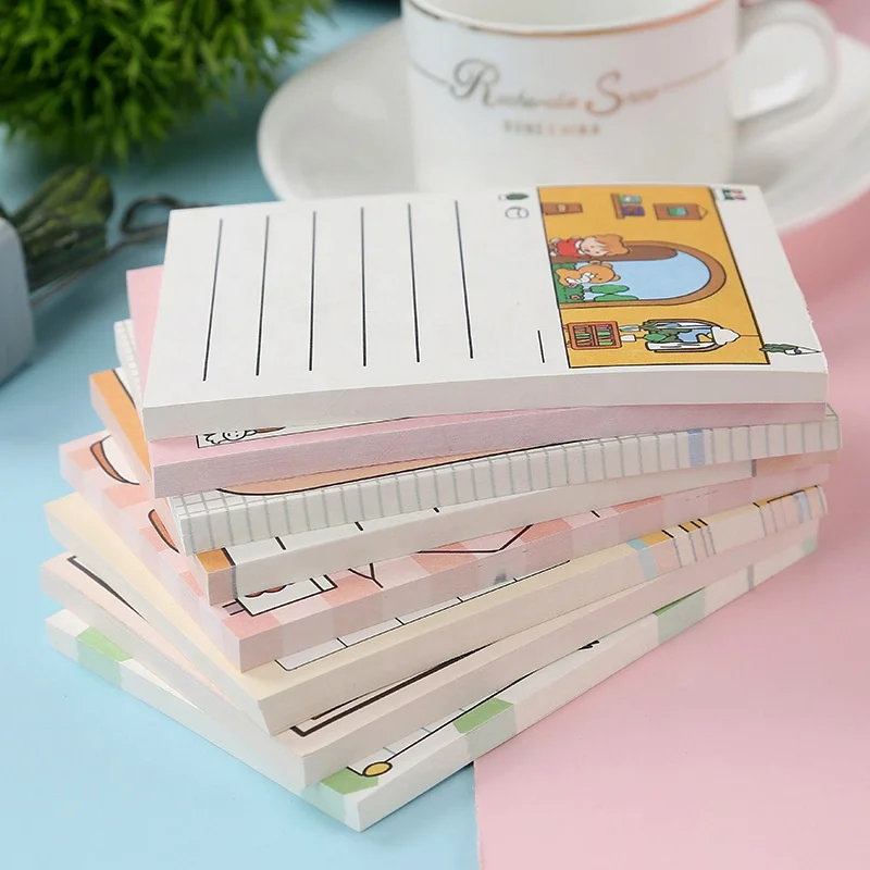 Custom Printed Kawaii Blank Writing Cute Sticky Notes Memo Pad