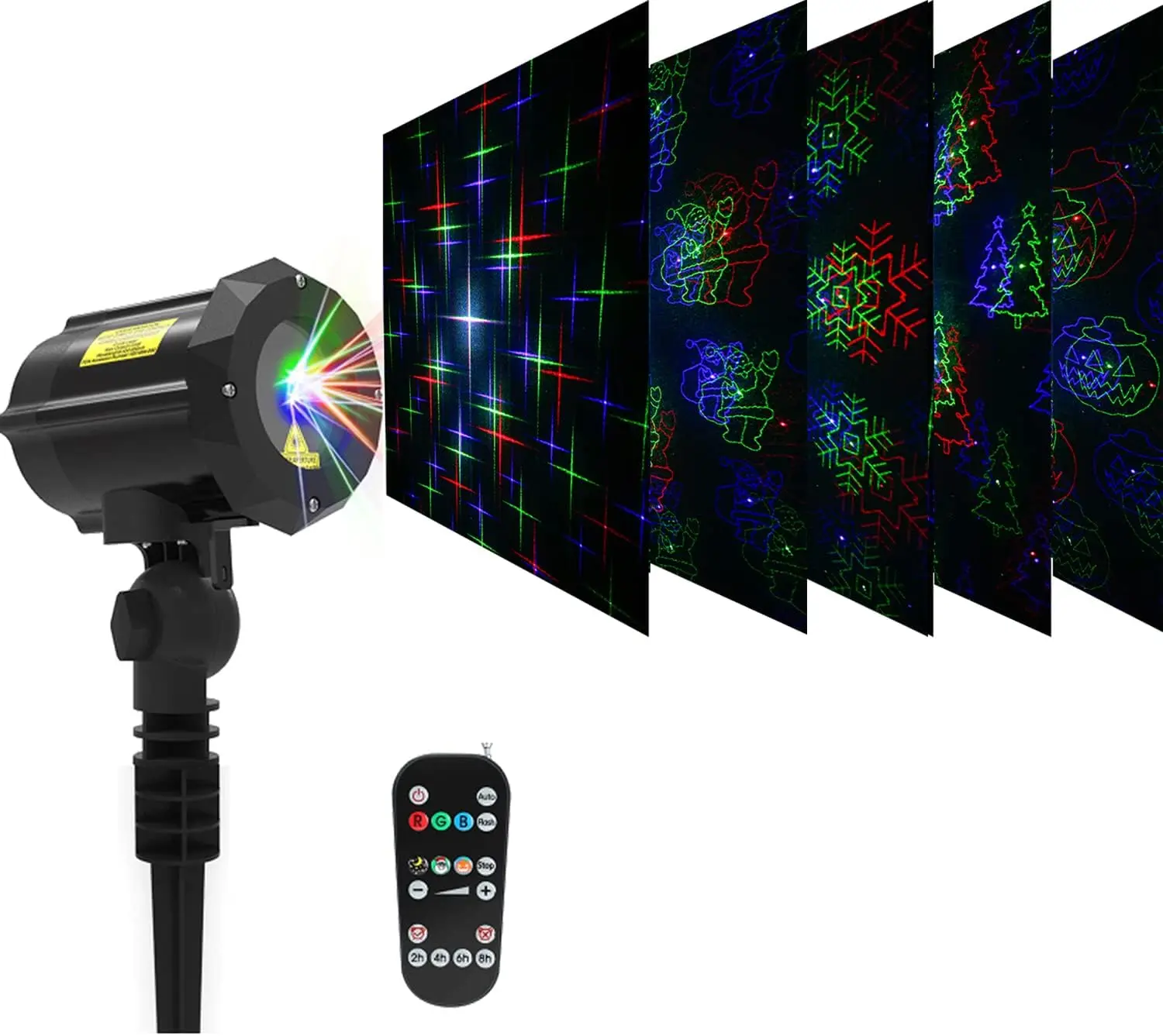 3 Mode in 1 total 18 Patterns RGB Outdoor Laser Garden Christmas Lights
