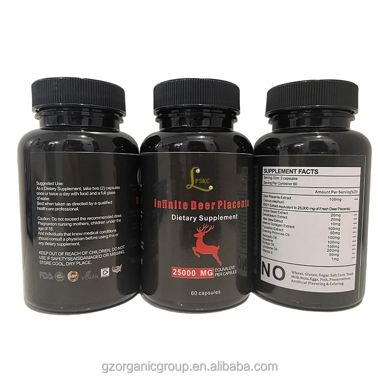 Private label Vegan Gummy Hair Skin Nails Multivitamin Supplement Infinite Deer Placenta Softgel Capsules