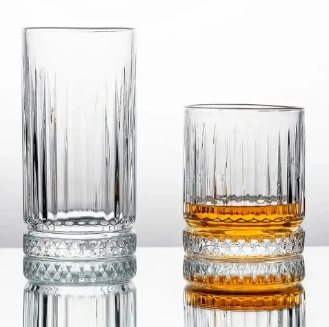 Old style glass with high transparency design, customized wine set for wine glasses