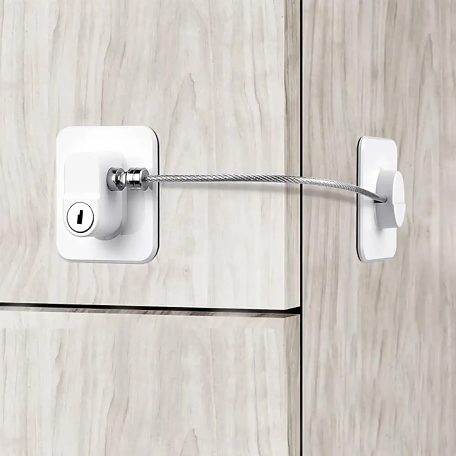 Fridge Lock Refrigerator Lock With Keys for Fridge Drawers Dishwasher Toilet and Child Safety Cabinet Locks No Drilling