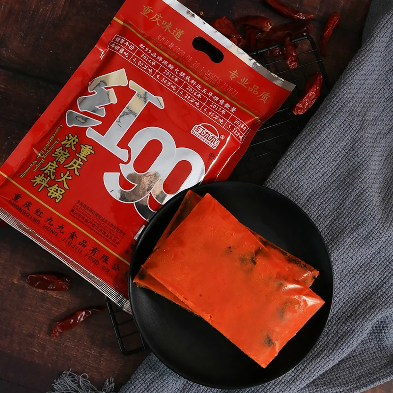 400 г острые сливочные кастрюли соус приправа Чунцин пряный hong jiujiu sichuan кастрюля для горячего соуса базовый