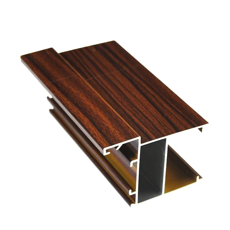 High Quality Wood Grain Aluminium Profile For Windows And Doors