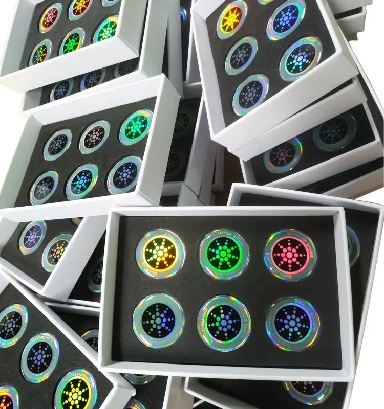 Customize 5G Protection quantum silver Shield Electromagnetic EMF blocker Sticker Anti Radiation Phone Patch With Negative Ions