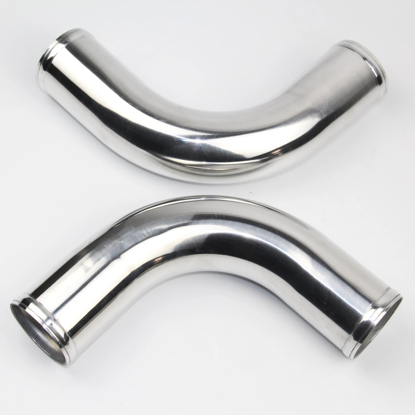 M 11.8in 90Degree Length 300mm   Polishing Aluminum  Intercooler Pipe oil cooler pipe