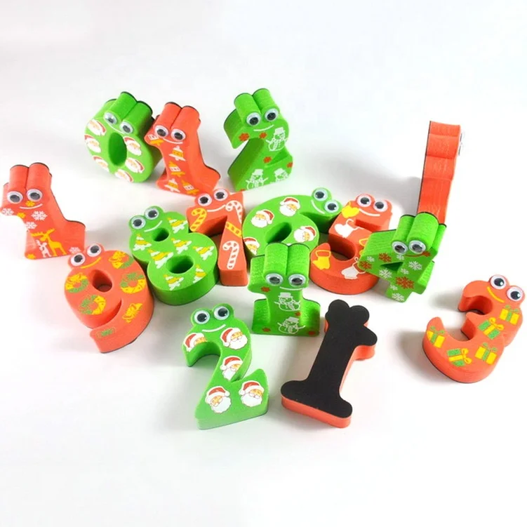 Color magnetic sticker numbers 0-9 GOODA custom cute children EVA number fridge magnet