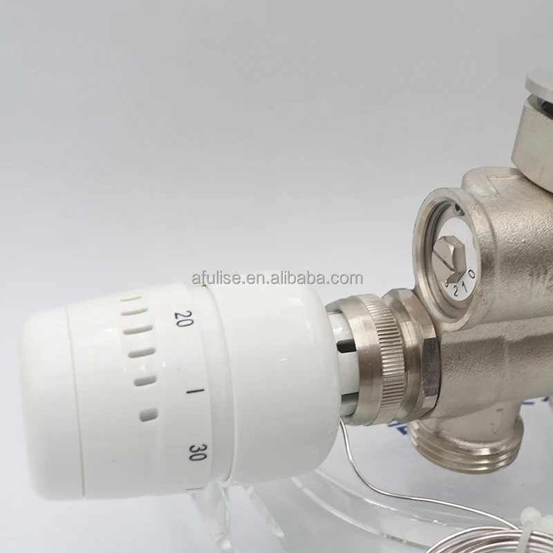 Open-mounted automatic temperature control Angle valve (set)