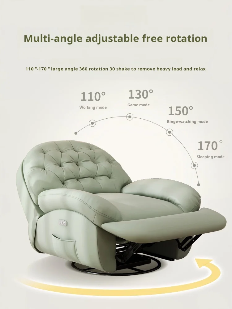 Electric adjustable angle sitting and reclining lazy sofa