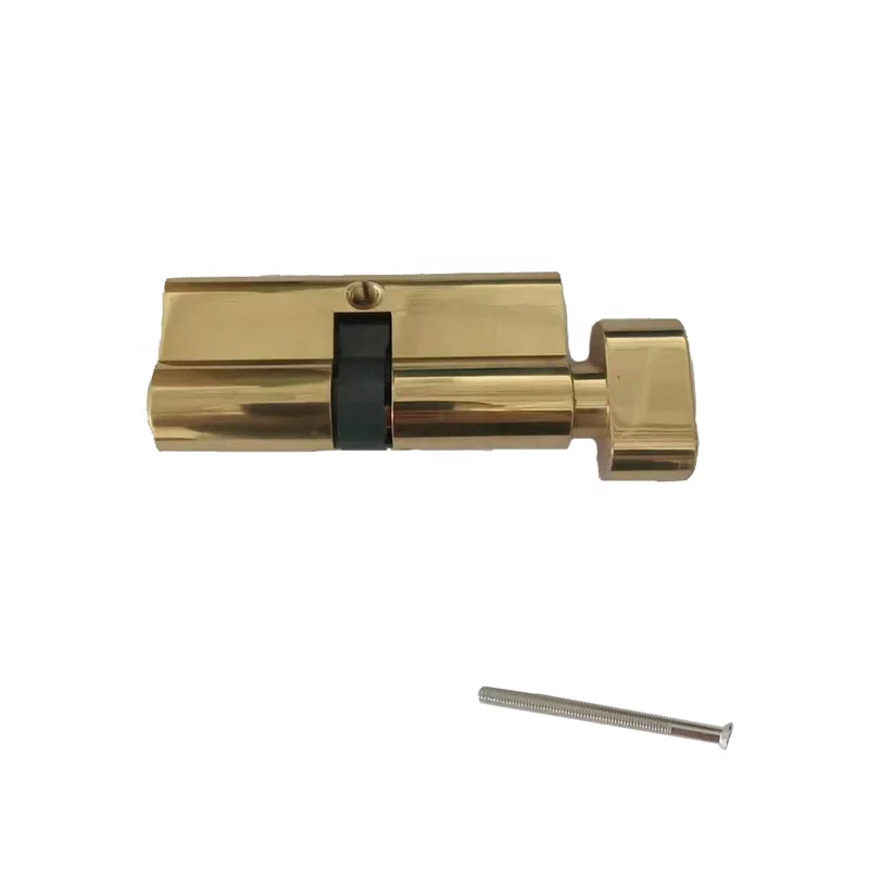 Privacy Door Locks Cylinder Gold Color Lock Door Mortise Lock Mute Coin Open Cylinder for Bathroom Bedroom