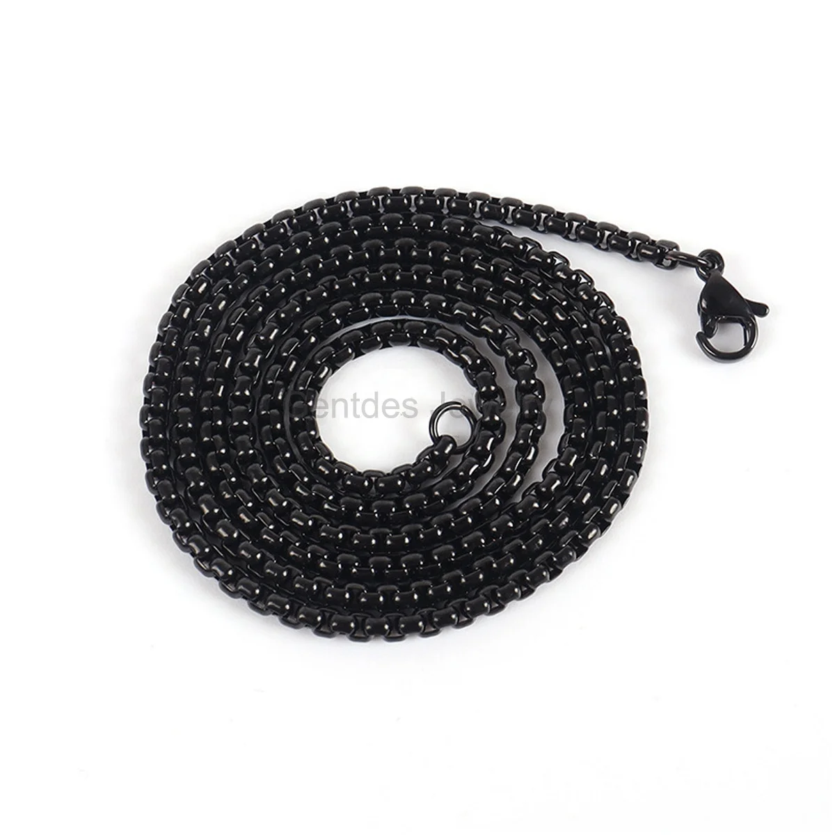 Gentdes Jewelry Custom 316 Stainless Steel Box Chain Necklaces With Lobster Claw Clasps Jewelry Pendant For Men