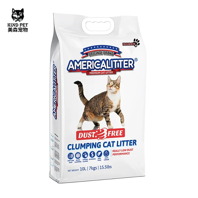 2024 New Product Factory Direct America Litter Dust Free Clumping Cat Litter with Lemon 10L 7kg