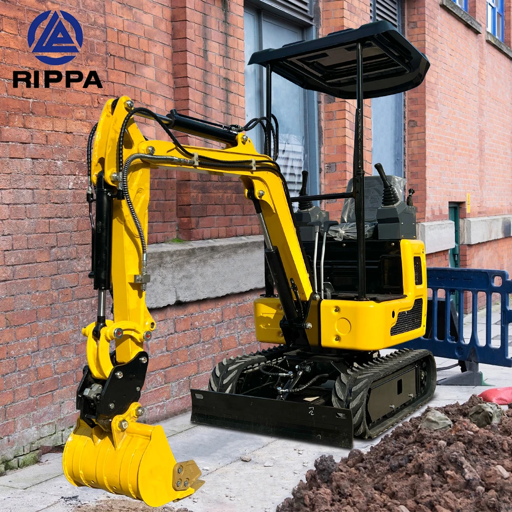 Rippa Farm Used 2 Ton Micro Bagger 0.8 Ton Home Used Small Crawler Digger 1 Ton Mini Excavator With Ce Epa