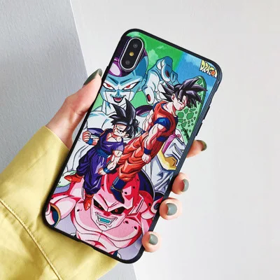 DBZ Goku Phone Covers Anime Super Saiyan Phone Case for iPhone 15 Pro Max 14 13 12 Pro 6 7 8