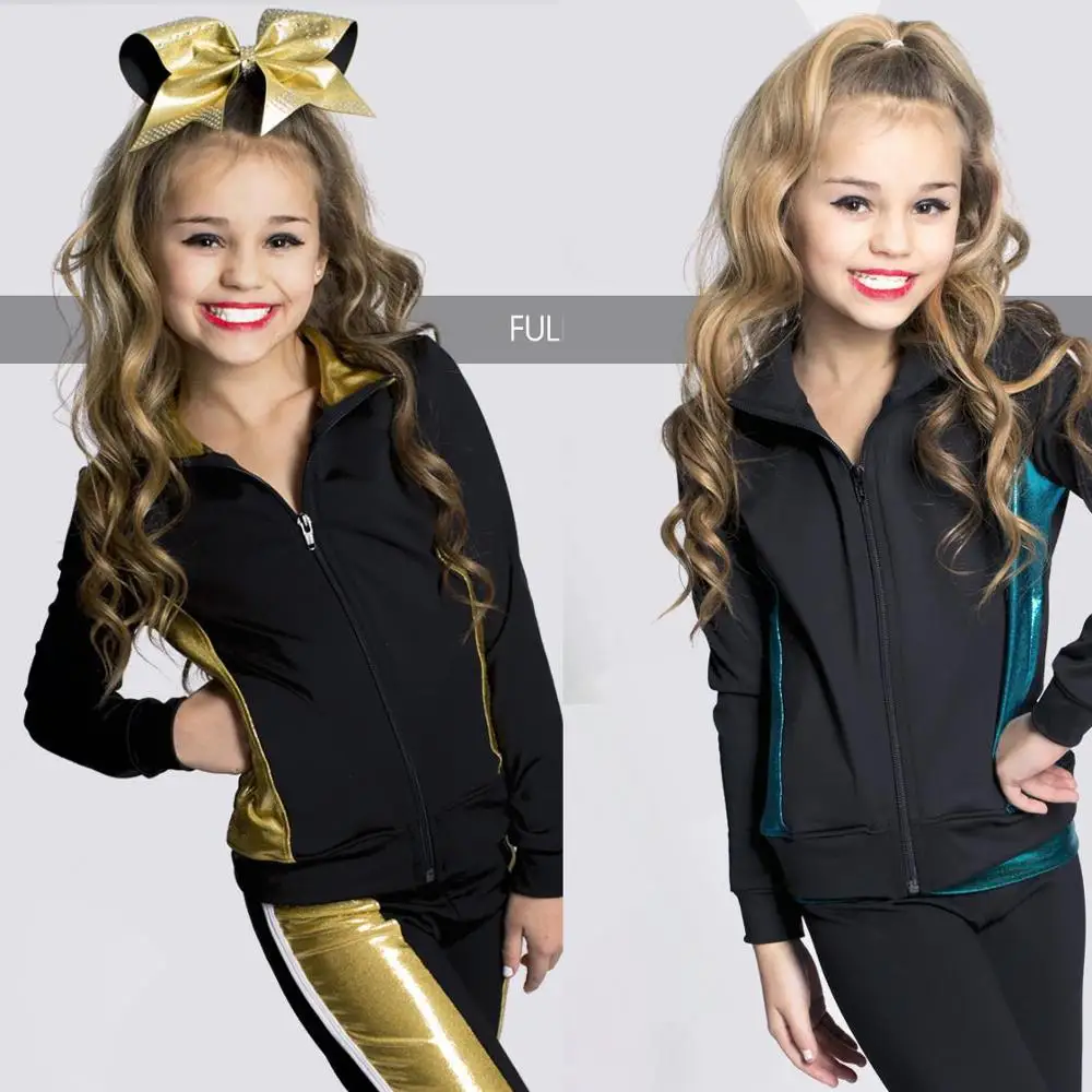 Glitter cheerleading custom bling glitter dance cheer team jacket