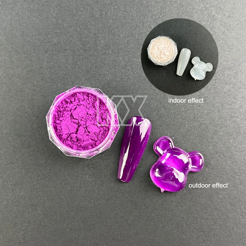 Color Changing Photochromic Powder Light Photoluminescent Pigment That Changes Color in the Sun