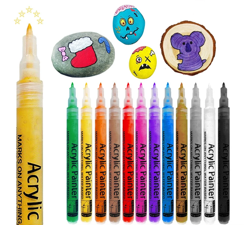 0.7MM Acrylic Marker Multi-object Painting Marker Multi-color DIY Creative Paint Marker
