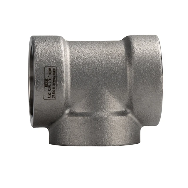 CNC Forged Pipe Fitting Stainless Steel 316L DN50 3000# SW Tee