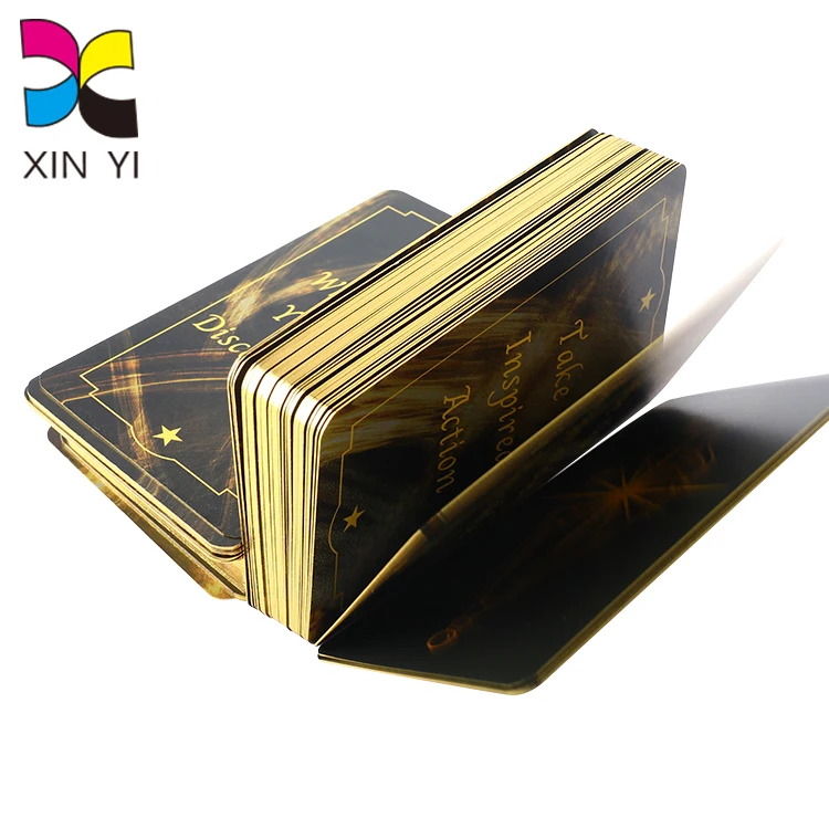 Customised design paper printing gold foil playing cards luxury tarot playing card