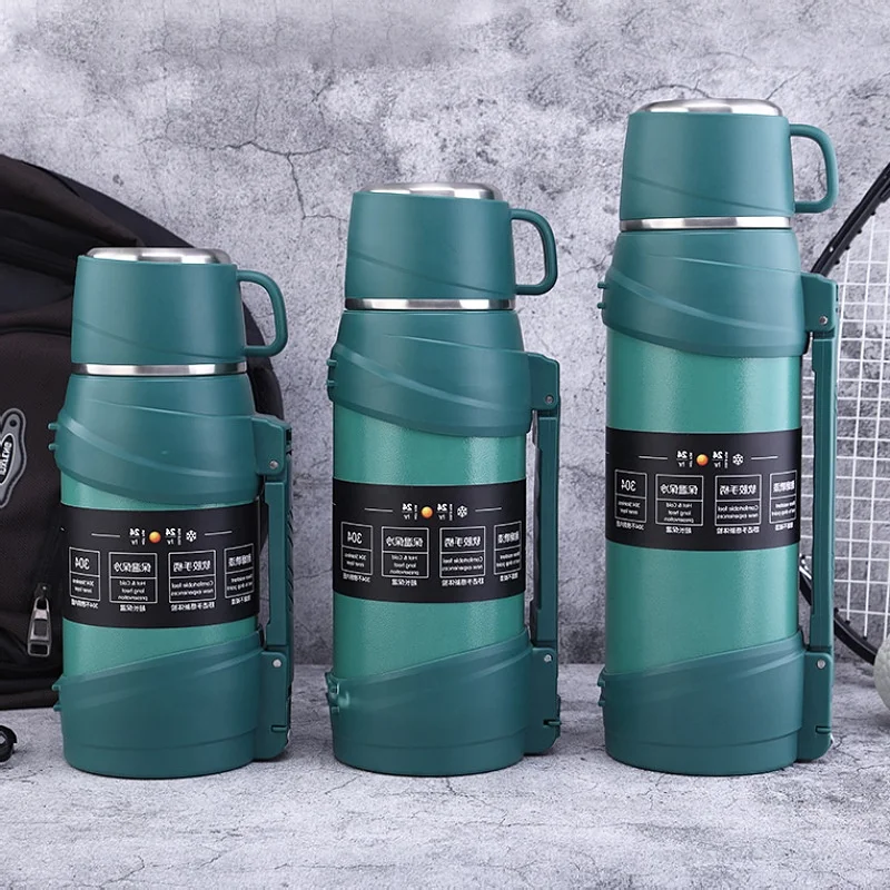 Travel Thermos 304 Stainless Steel Bottle Insulated Large Vacuum Jug Flask With Temperature China 2l 1l Outdoor Hiking Sport