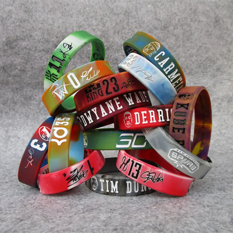 Promotional gifts silicone baseball wristband thermal male custom sports festival wristbands