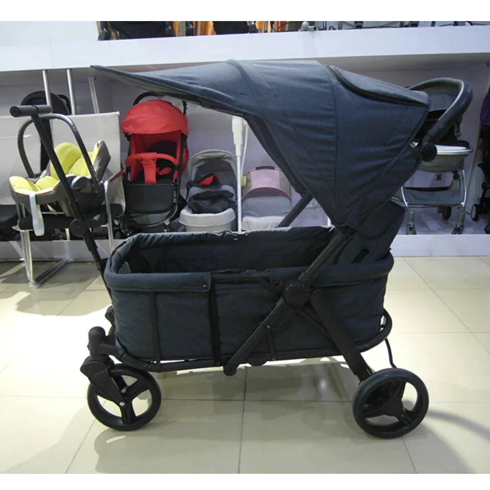 
Chinese new collection baby carrier EN approved baby trailer large capacity foldable baby twin stroller 