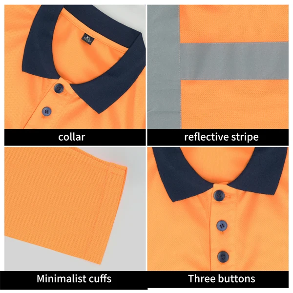 Hi Vis Safety T Shirts Tops Long Sleeve Reflective Shirt Construction High Visibility Work Clothes For Men Work Wear