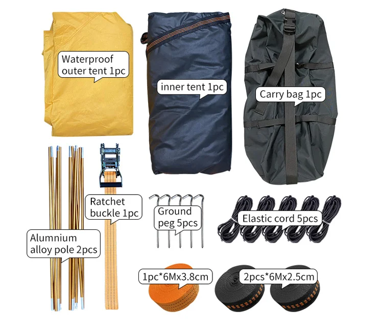 Camping Family Big Triangle Hammock Outdoor Hammock Rain Fly Tarp Mosquito Net Hammock Tent House Luxury