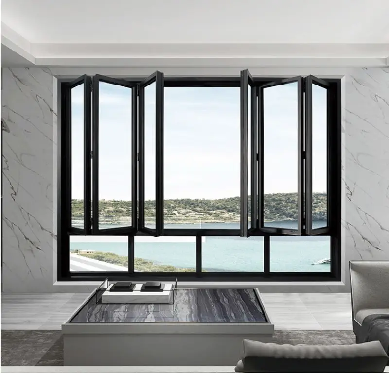 High Security Impact Casement Window Double Glazing Aluminum Frame Windows