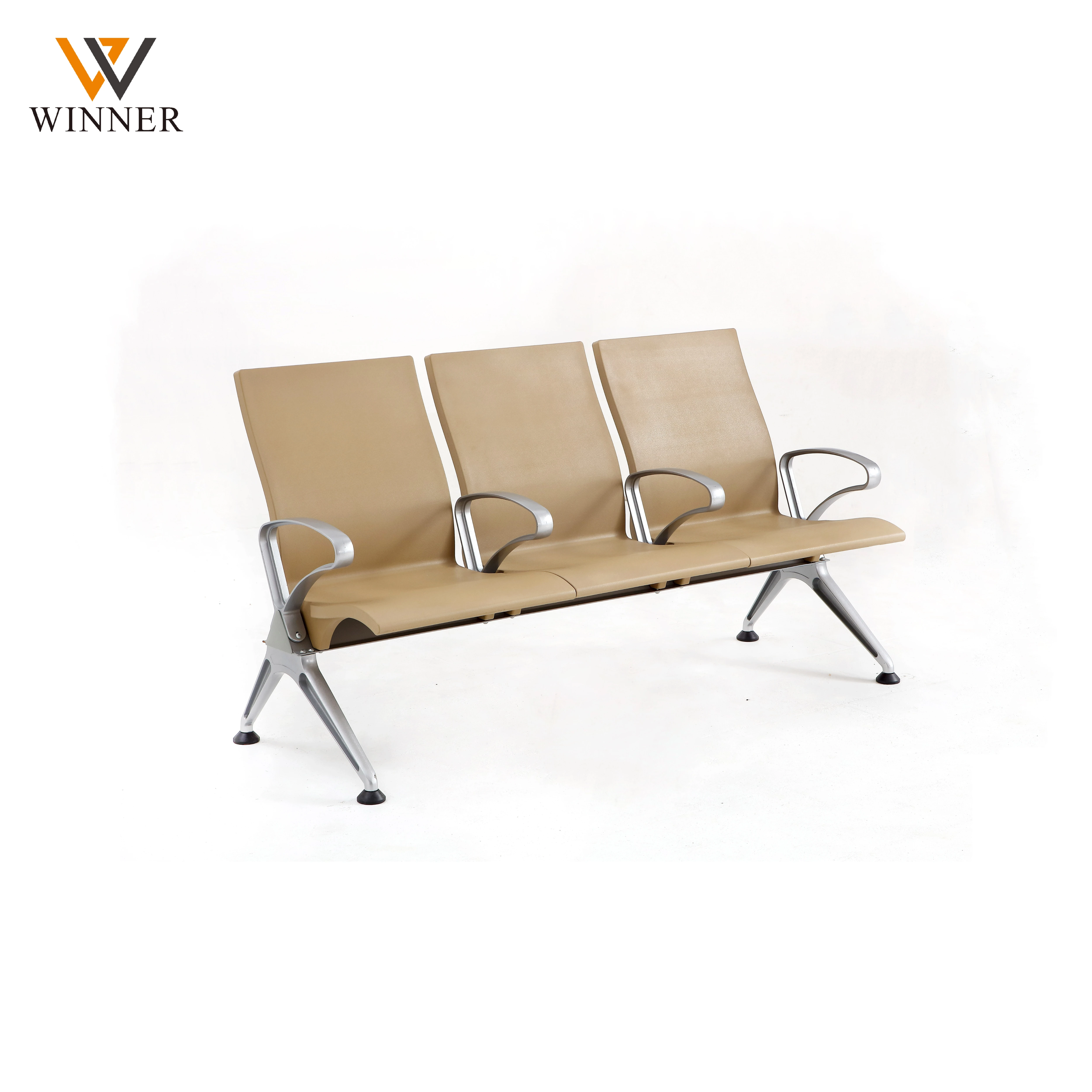 Public Waiting Chair Used For Airport Aluminum Steel PU Injection Foam Seating Chair Waiting Benches